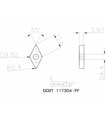 DCMT 11T304-PF IC907