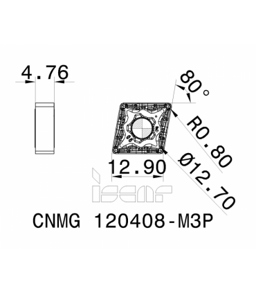 CNMG 120408-M3P IC830