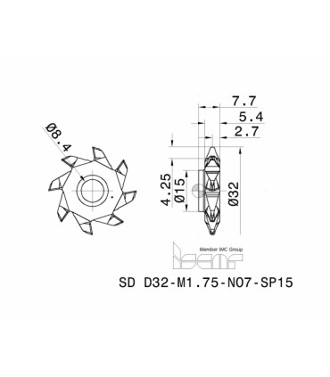 SD D32-M1.75-NO7-SP15 IC908