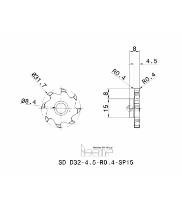 SD D32-4.5-R0.4-SP15 IC908