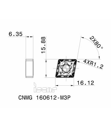 CNMG 160612-M3P IC830