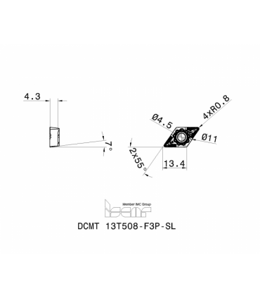 DCMT 13T508-F3P-SL IC8150