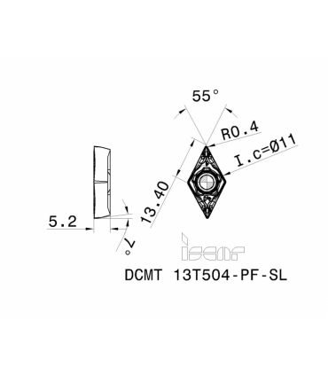 DCMT 13T504-PF-SL IC8150