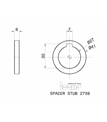 SPACER STUB 27X6