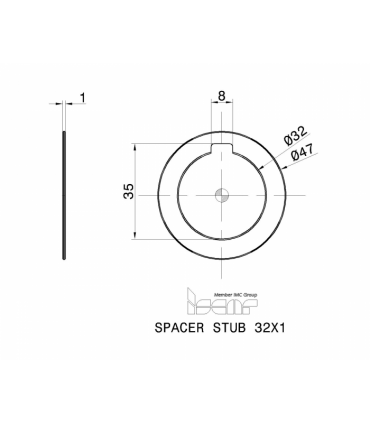 SPACER STUB 32X1