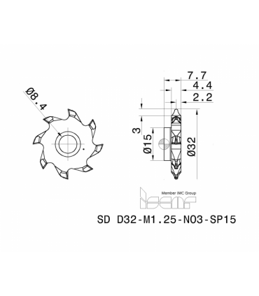 SD D32-M1.25-NO3-SP15 IC908