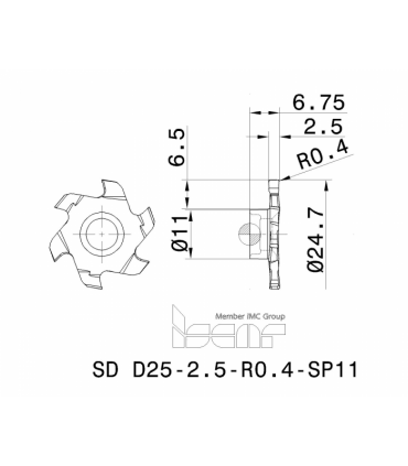 SD D25-2.5-R0.4-SP11 IC908