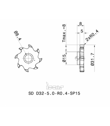 SD D32-5.0-R0.4-SP15 IC908
