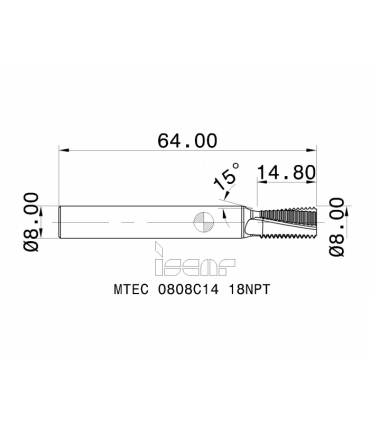 MTEC 0808C14 18NPT IC908