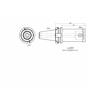 BT40 FC MB50X120