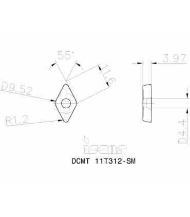 DCMT 11T312-SM IC520N