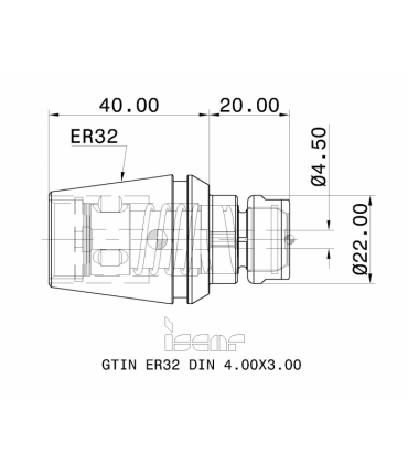GTIN ER32 DIN 4.00X3.00