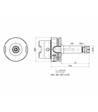 HSK A63 ER11X100