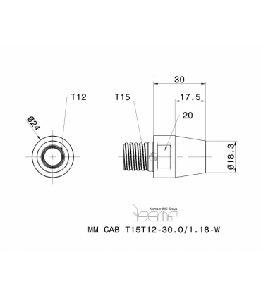 MM CAB T15T12-30.0/1.18-W