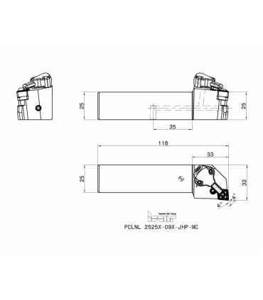 PCLNL 2525X-09X-JHP-MC