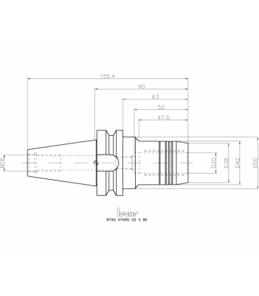 BT40 HYDRO 20X90
