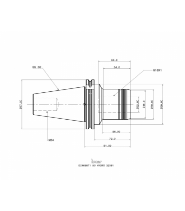 DIN69871 50 HYDRO 32X91