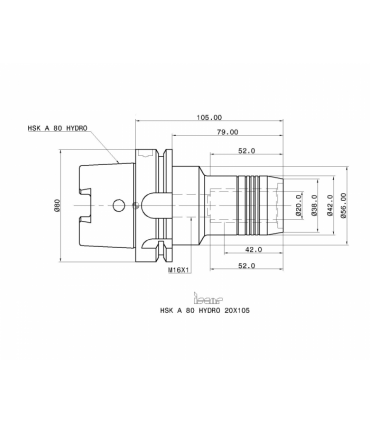 HSK A80 HYDRO 20X105