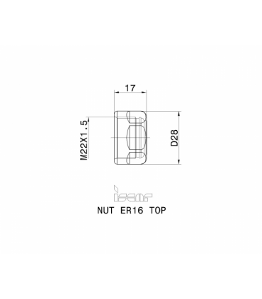 NUT ER16 TOP