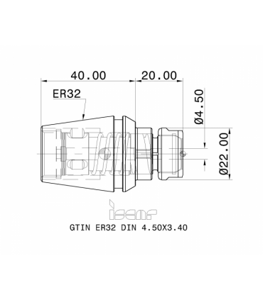 GTIN ER32 DIN 4.50X3.40