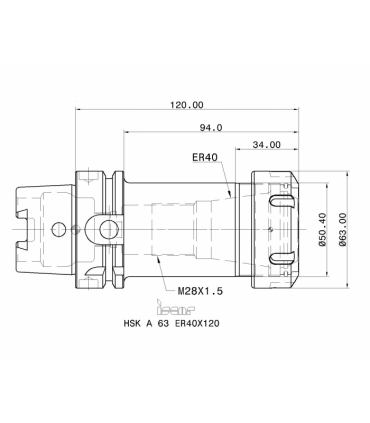 HSK A63 ER40X120