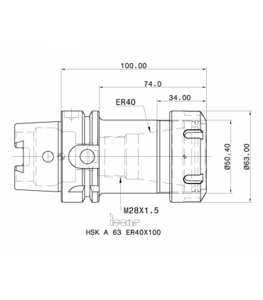HSK A63 ER40X100