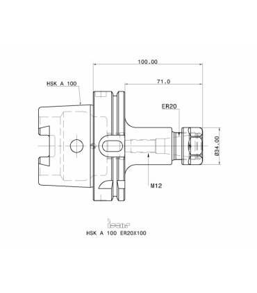 HSK A100 ER20X100