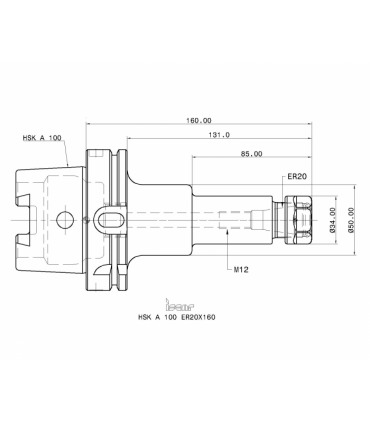 HSK A100 ER20X160