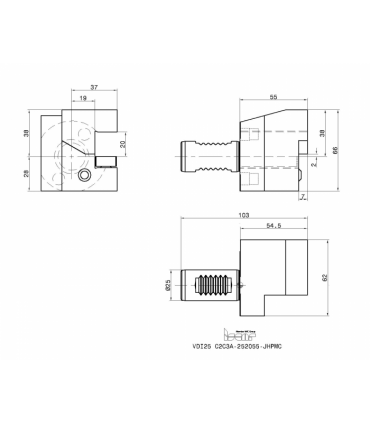 VDI25 C2C3A-252055-JHPMC