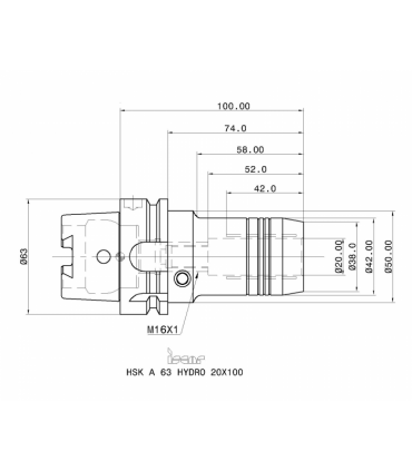 HSK A63 HYDRO 20X100