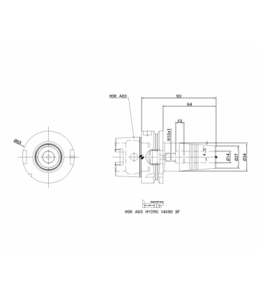 HSK A63 HYDRO 14X90 SF