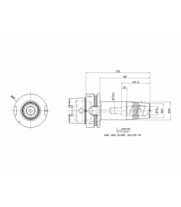 HSK A63 HYDRO 16X120 SF
