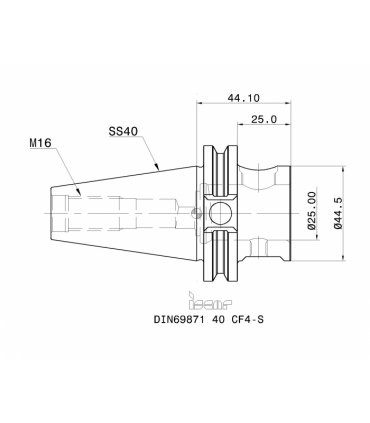 DIN69871 40 CF4-S