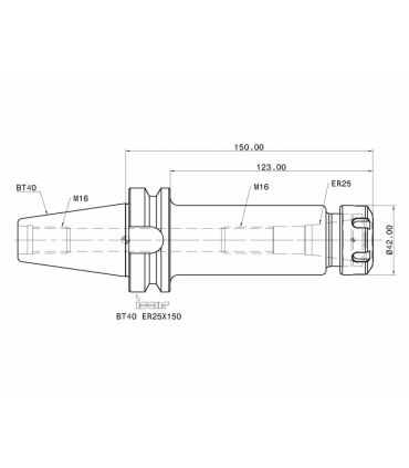 BT40 ER25X150