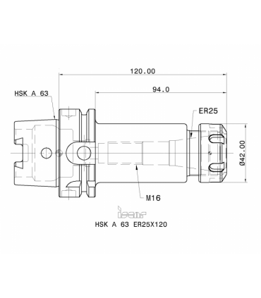 HSK A63 ER25X120
