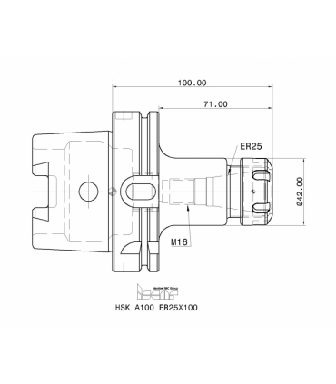 HSK A100 ER25X100
