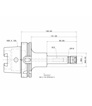HSK A100 ER16X160M
