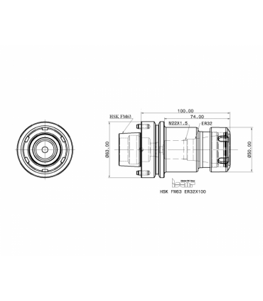 HSK FM63 ER32X100