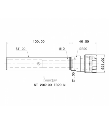 ST 20X100 ER20 M
