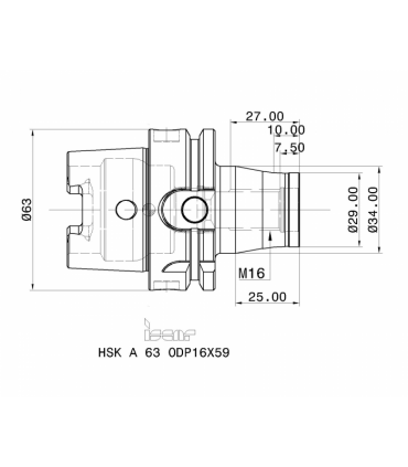 HSK A63 ODP16X59