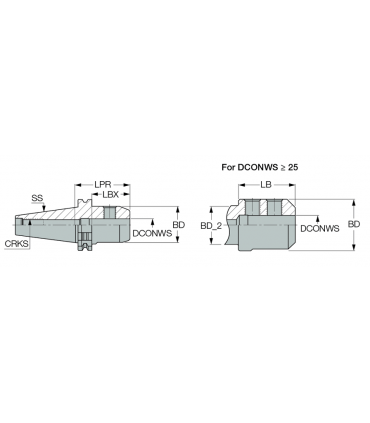 DIN69871 50 EM40X100