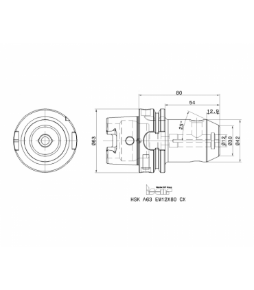 HSK A63 EM12X80 CX