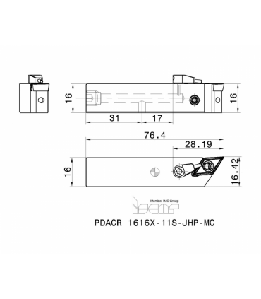 PDACR 1616X-11S-JHP-MC