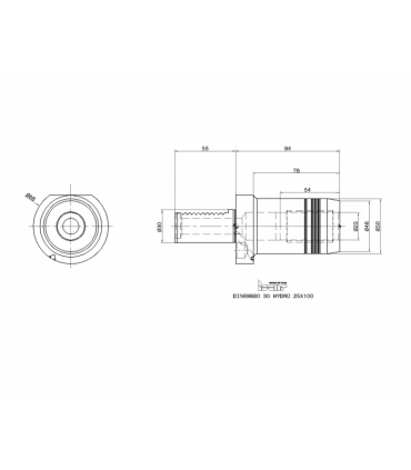 DIN69880 30 HYDRO 25X100