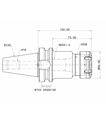 BT40 ER32X100