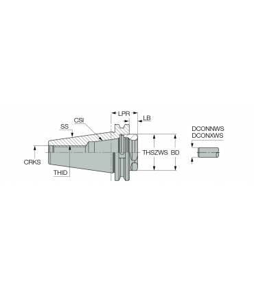 DIN69871 50 ER32 SHORT