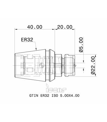 GTIN ER32 ISO 5.00X4.00