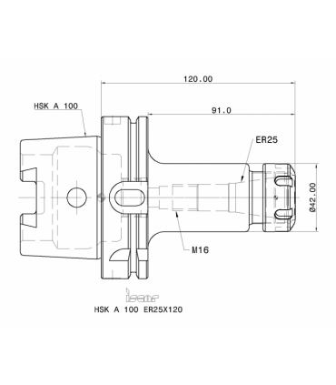 HSK A100 ER25X120
