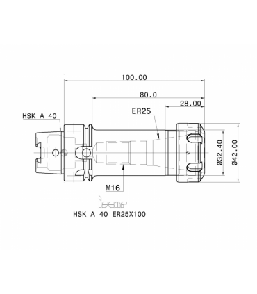 HSK A40 ER25X100
