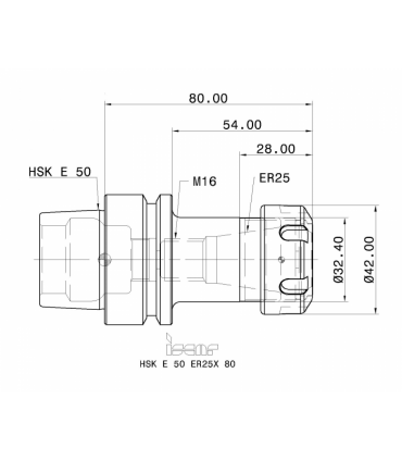 HSK E50 ER25X80